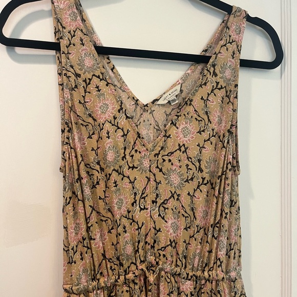 Lucky Brand Boho Floral Sleeveless Maxi Dress in Tan and Pink Size XS - Picture 8 of 8